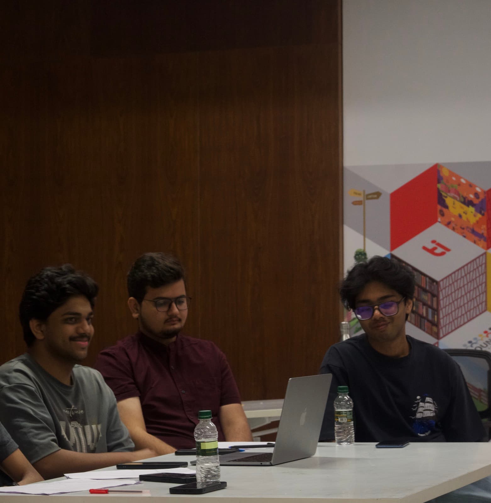 Agrim on the BuildSpace judging panel during final evaluation